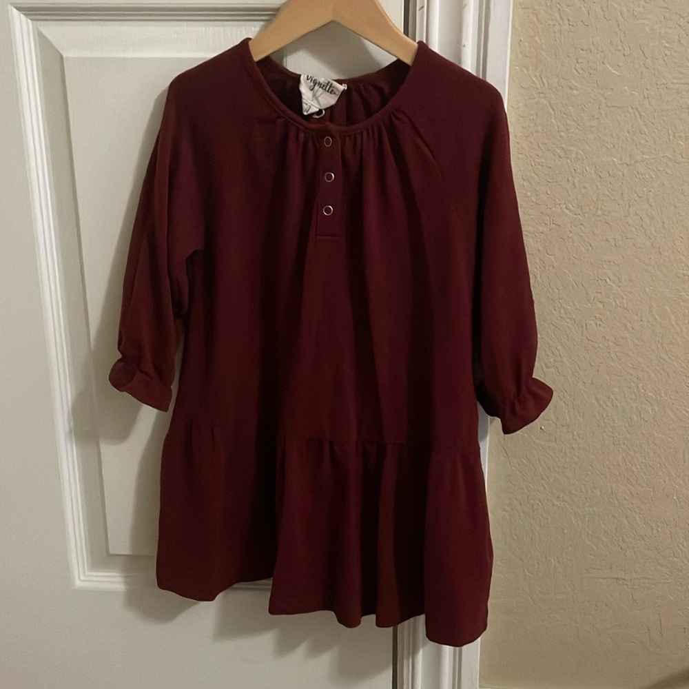 Cute maroon/burgundy long sleeve dress